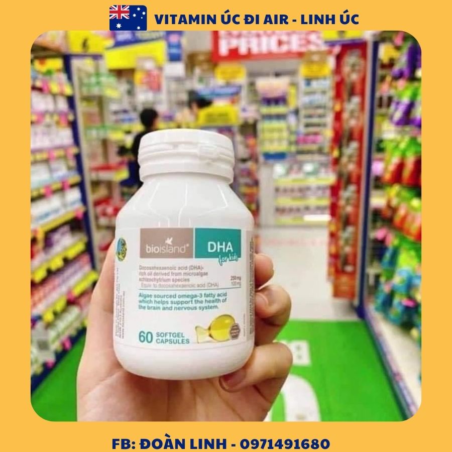 Viên uống Bioisland DHA for Kid, Hàng Chuẩn Úc, 60 viên