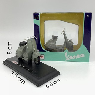 Xe Mô Hình Vespa 98 (1946) 1:18 Maisto Xám