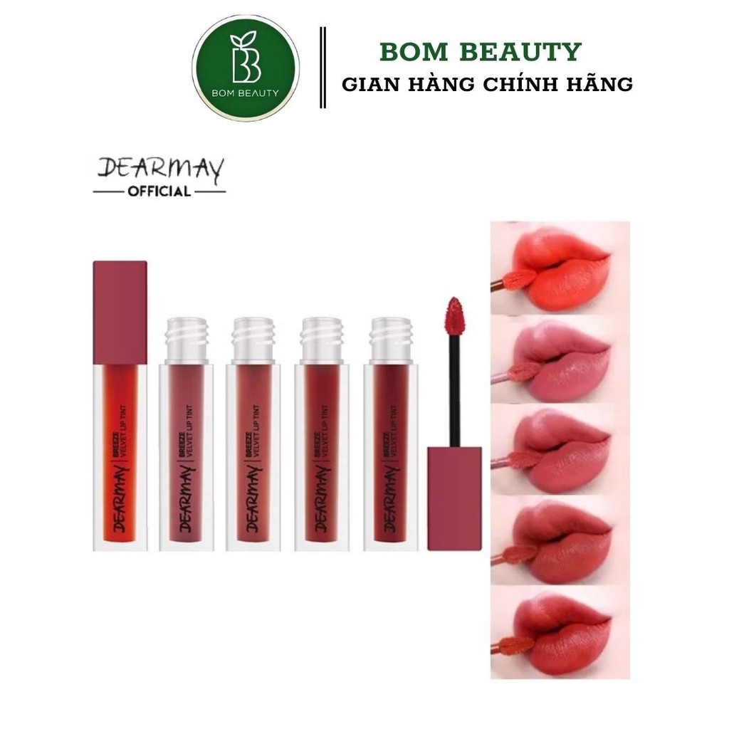 Son Kem Lì, Lên Màu Chuẩn, Mịn Mượt Như Nhung #Dearmay Breeze Velvet Lip Tint 4.4g