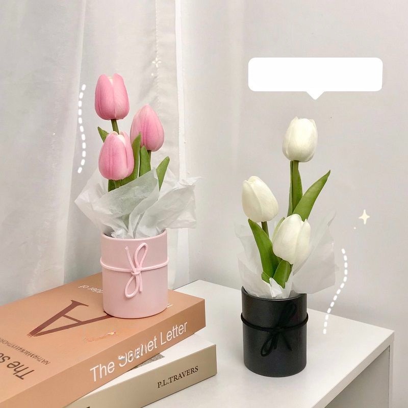 Hoa Tulip Nhân Tạo Dùng Trang Trí Phòng Khách / Làm Đạo Cụ Chụp Ảnh