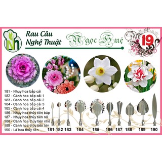 Dụng cụ rau câu 3D Ngọc Huệ (bộ số 19 - hoa thủy tiên, hoa bắp cải)