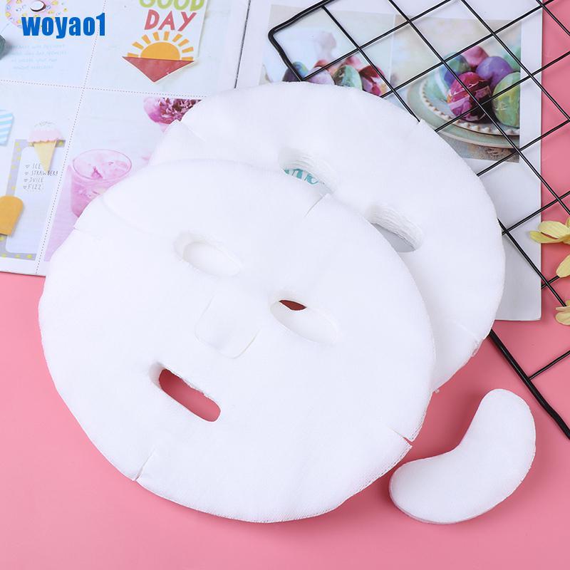 (hàng Mới Về) Set 100 Mặt Nạ Giấy Bằng Vải Không Dệt Dùng Một Lần Diy