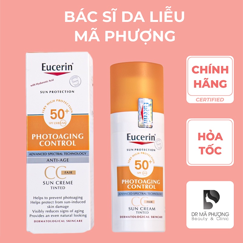 KEM CHỐNG NẮNG EUCERIN PHOTOAGING CONTROL TINTED CC SPF 50+ FAIR