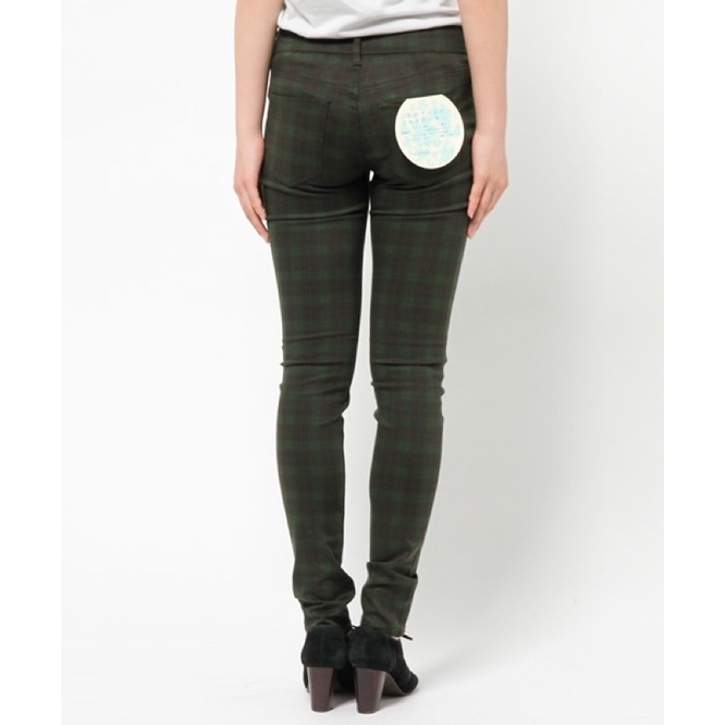 Quần Kaki Skinny EARTH Music&Ecology Hàng Xuất Dư Nhật Xịn Cao Cấp Dáng Ôm Chất Siêu Mịn Đẹp Caro Xanh