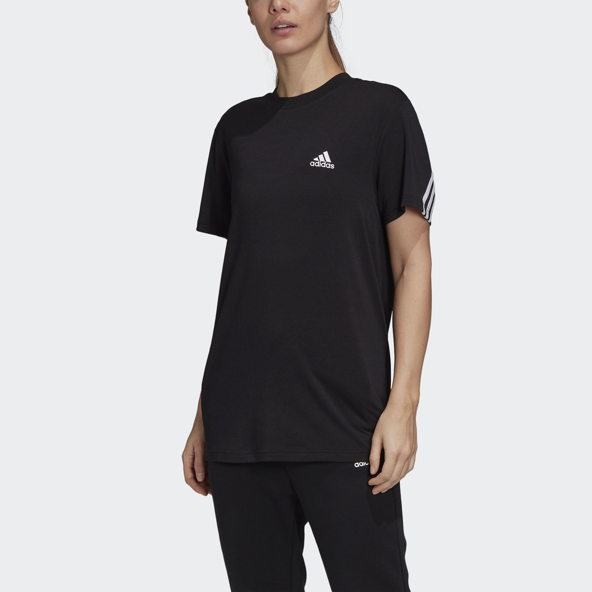 [Mã FAMALLT5 giảm 15% đơn 150k] Áo thun adidas NOT SPORTS SPECIFIC 3-Stripes Tee Nữ Màu đen GH3798