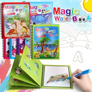 Tranh tô màu nước ma thuật, sách tập tô thần kỳ, magic water book cho bé giá tốt với 20 chủ đề tặng 1 bút tô màu