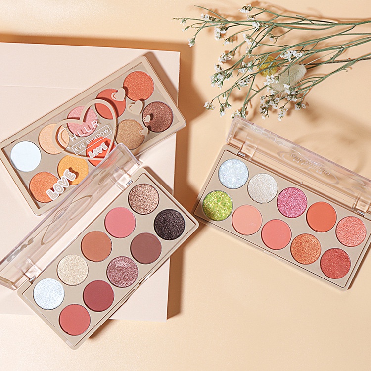 Bảng Phấn Mắt Hllr Ánh Ngọc Trai Nhung Mịn Trang Điểm Tạo Khối