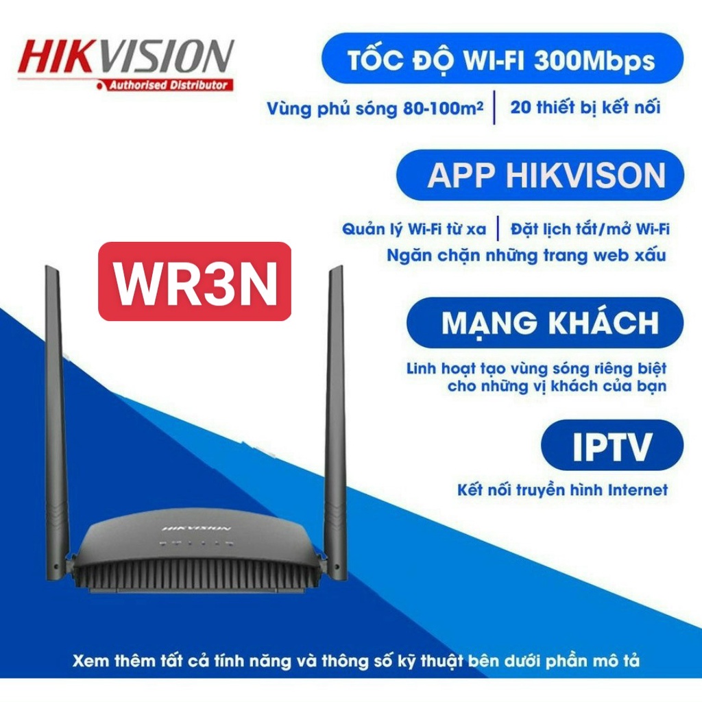 Bộ kích sóng Wifi Imou HR300 Hoặc Hikvision DS-WR3N, Hàng chính hãng, Bảo hành 2 năm