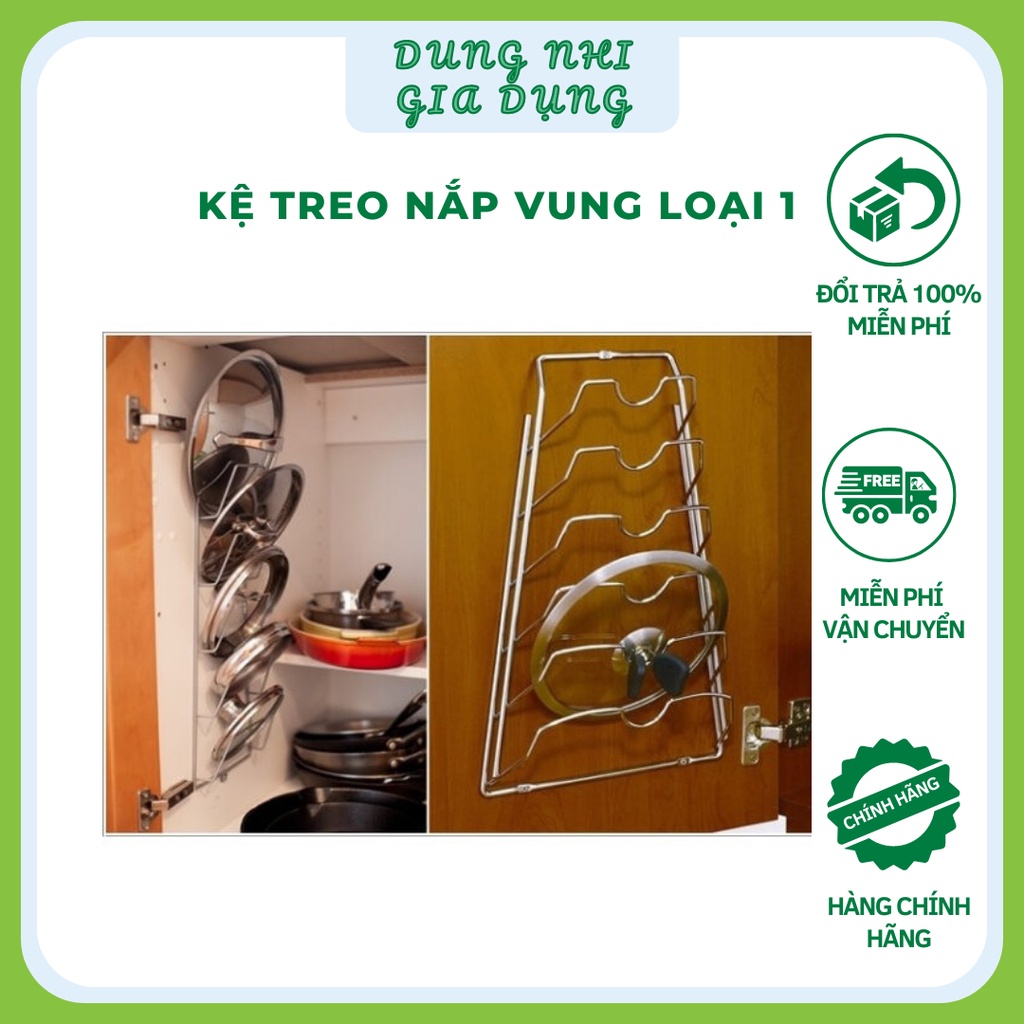 Kệ Treo Nắp Xoong Nồi Loại 1 Hàng Dày Dặn Chắc Tay inox 304 Gắn Tường Giá Treo Nắp  Nồi