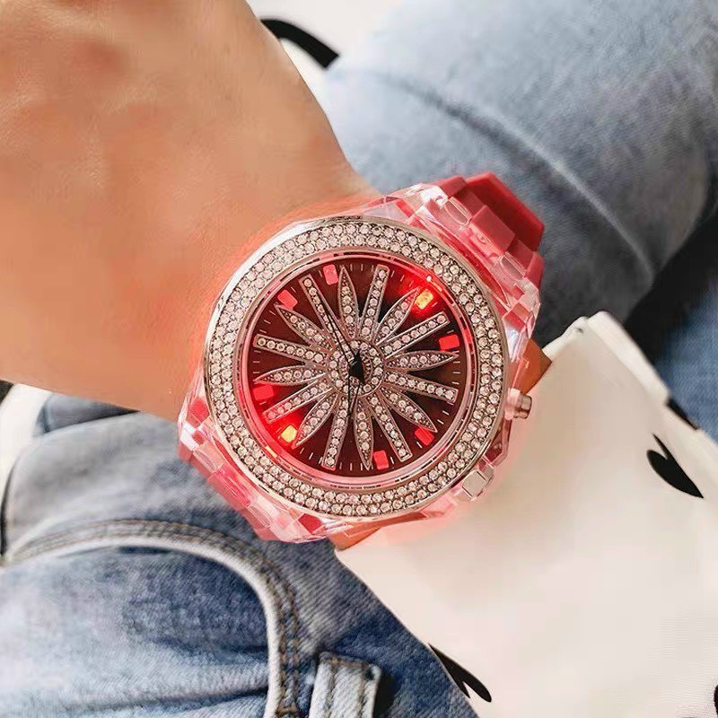 Đồng hồ Nữ , đồng hồ Guou phát sáng 7 Màu Dạ Quang Rất Đẹp Siêu Hot