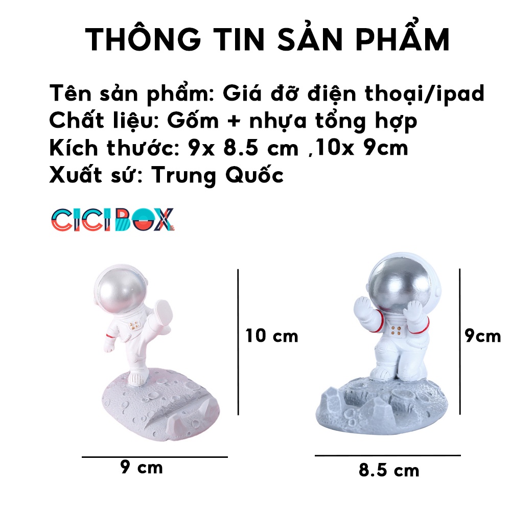 Giá Đỡ Điện Thoại Để Bàn Đáng Yêu Hình Phi Hành Gia, Giá Đỡ Ipad Đa Năng Tiện Lợi CICIBOX