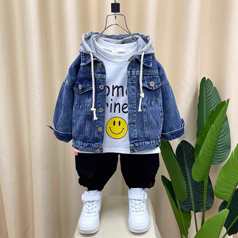 Áo khoác bò cho bé trai - Áo khoác jean bé trai cực chất - Chất liệu Jean bò mềm - Mã MIM-105 | MIMO KIDS