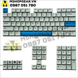Keycap XDA Classic Xám xanh font chữ thường thick pbt dye-sub xda profile 114 keys