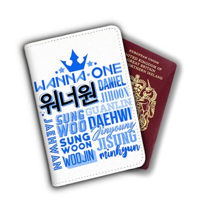 Ví bọc hộ chiếu (passport) collage Wanna One - mã WAN00001 có in theo yêu cầu