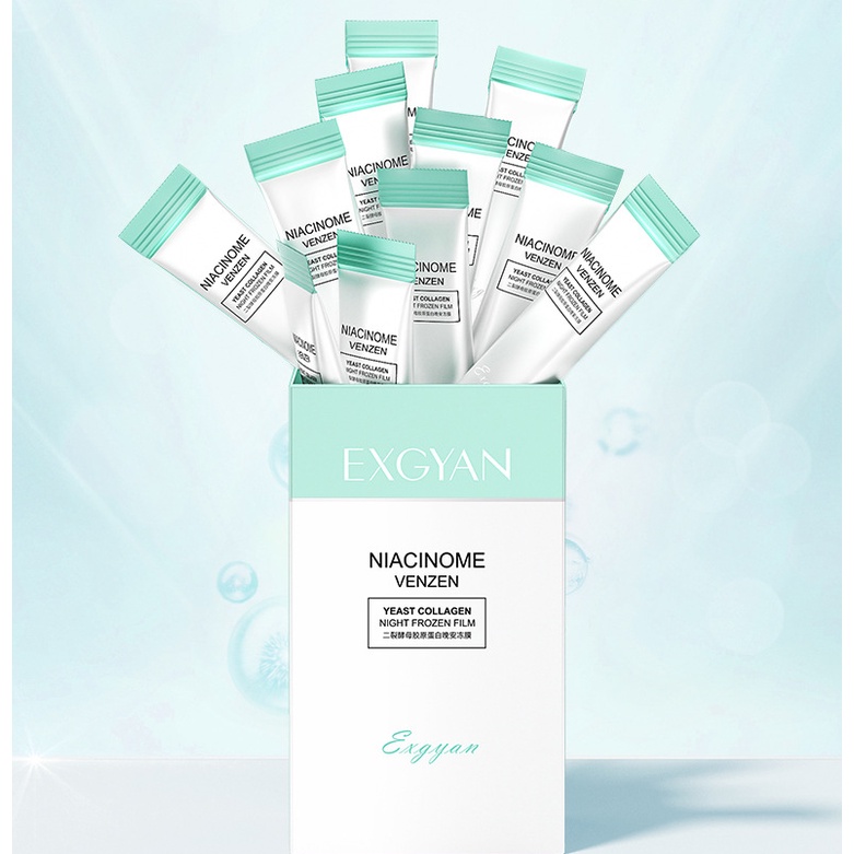 Mặt Nạ Ngủ Thạch Collagen EXGYAN Hộp 20 Gói - Nâng Cơ Bổ Sung Collagen, Da Trắng Sáng Dưỡng Ẩm Căng Mọng A229-EXGYAN