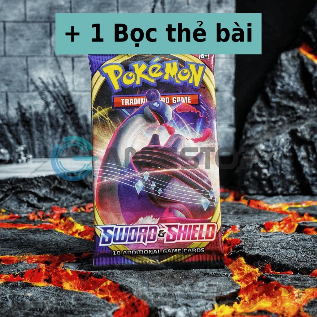 Tổng hợp một gói thẻ bài và bọc thẻ bài Pokemon TCG XY, Sun and Moon, Sword and Shield Booster Pack chính hãng Mỹ