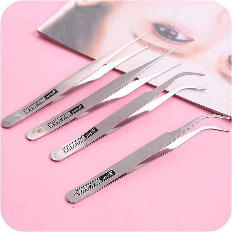 Nhíp đầu cong kẹp mi, gắp mụn, gắp tóc, gắp linh kiện điện tử cong tiện lợi