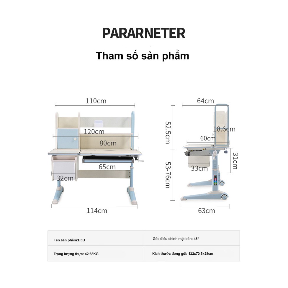 (Chính hãng cao cấp) Bàn học Sihoo H3B chống gù chống cận cho trẻ em | BigBuy360 - bigbuy360.vn