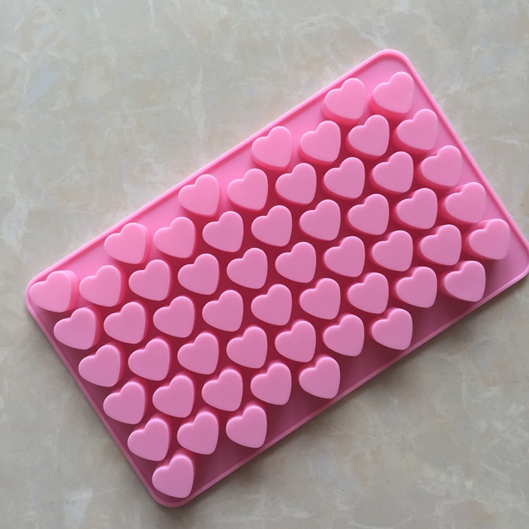 Khuôn silicone Làm Bánh/Sô Cô La/Đá Viên DIY 55 Ô Hình Trái Tim Dùng Trang Trí