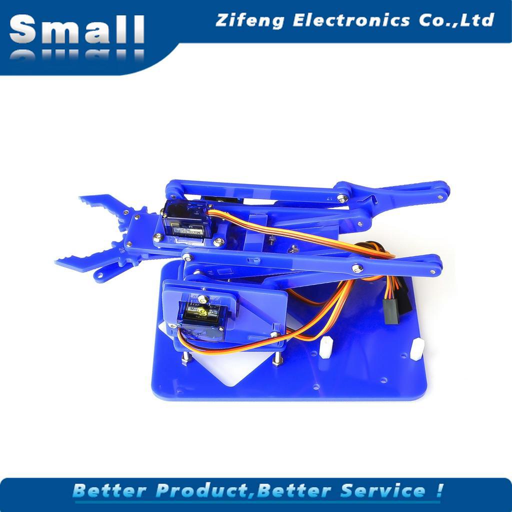 Cánh tay robot 4 DOF không cần lắp ráp bằng acrylic cho Arduino tiện dụng DIY