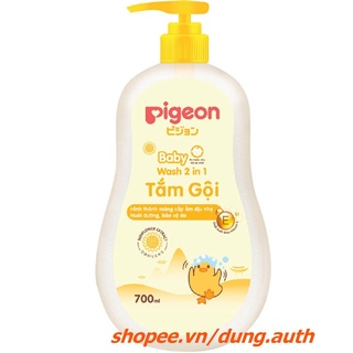Sữa Tắm Gội Cho Bé 700Ml Pigeon Tinh Chất Hoa Hướng Dương 2 Trong 1, dung.auth Của Hàng Chính Hãng.