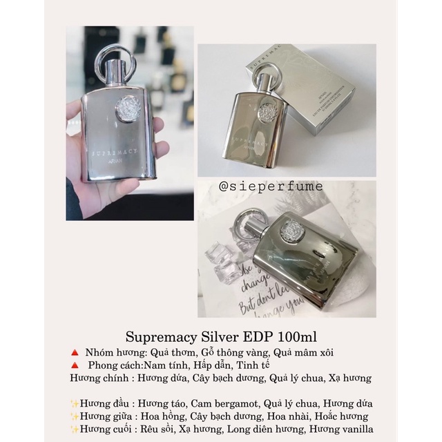 Nước hoa Afnan Supremacy Silver