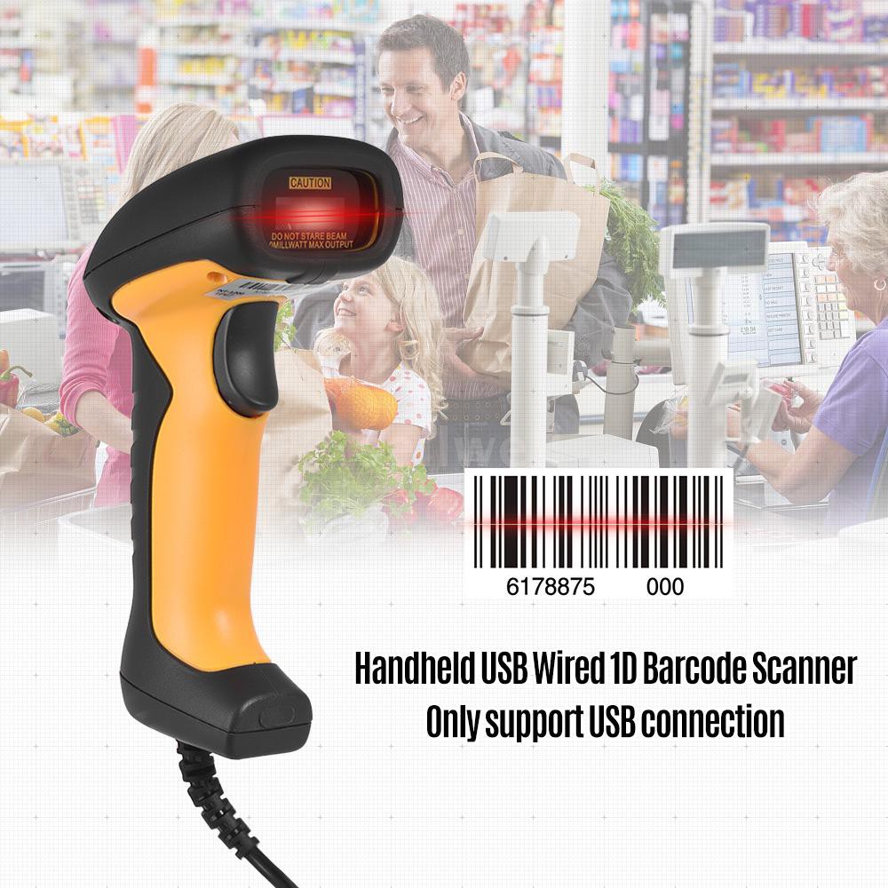 Thiết bị scan mã code dành cho các cửa hàng bán lẻ kèm dây cáp sạc