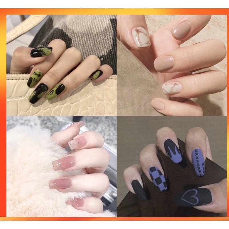 Set 24 Móng Tay Giả Thanh Dài