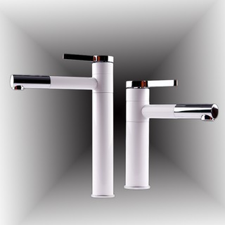 Vòi lavabo nóng lạnh Lukas trắng sứ
