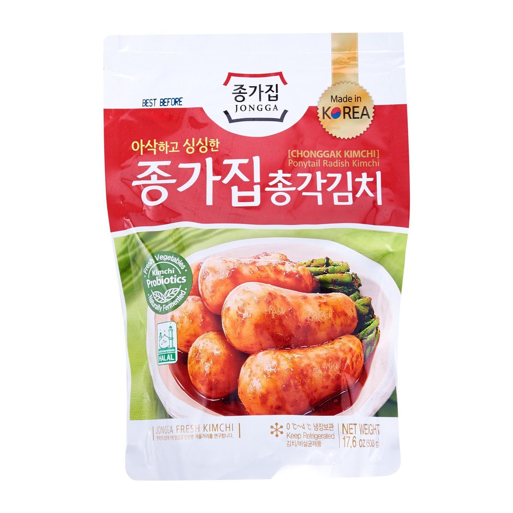 Gói 500 Gam Kim chi củ cải ăn liền Jongga Nội Địa Hàn Quốc