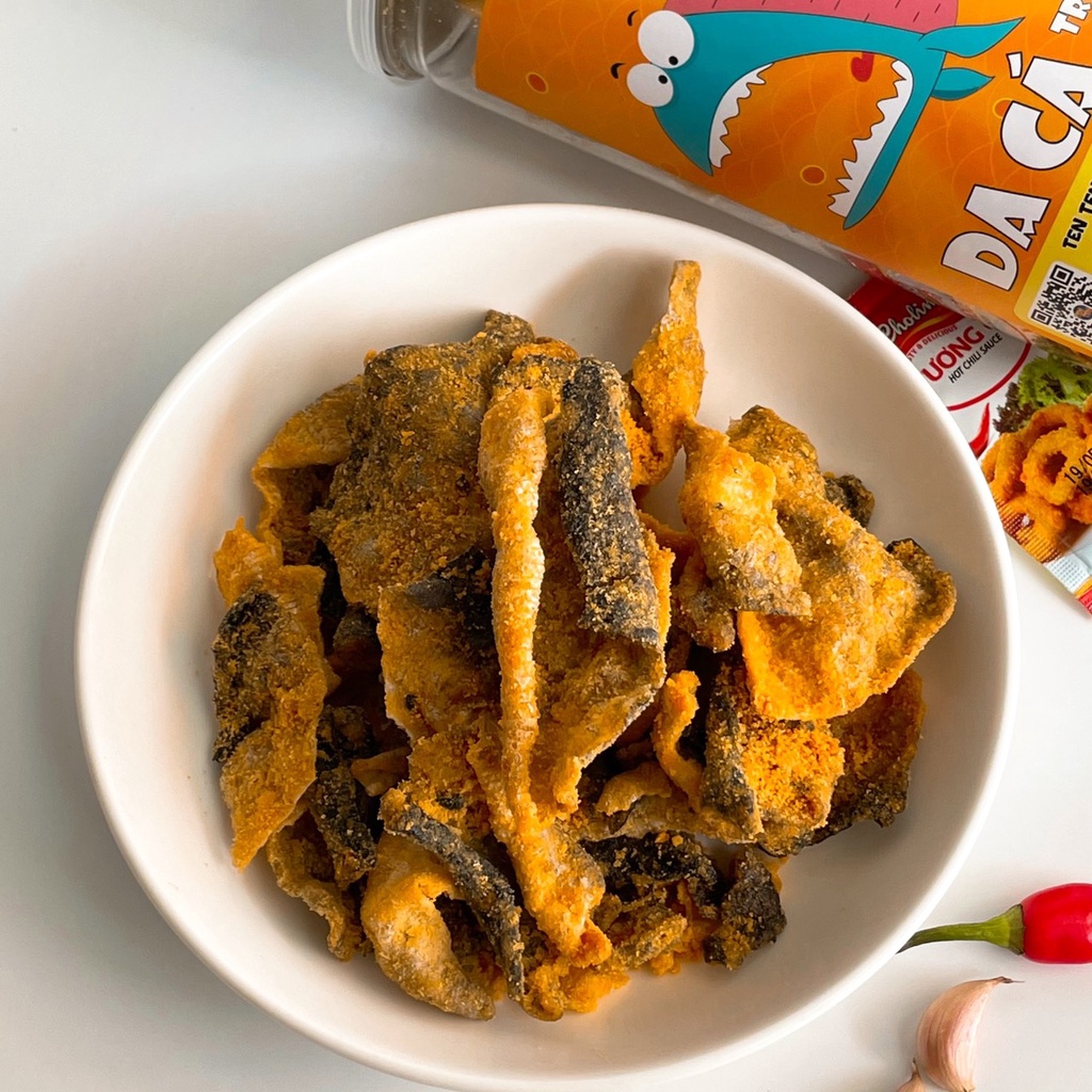 Da cá trứng muối Lê Hải 250g đồ ăn vặt sài gòn giòn rụm thơm ngon đậm vị