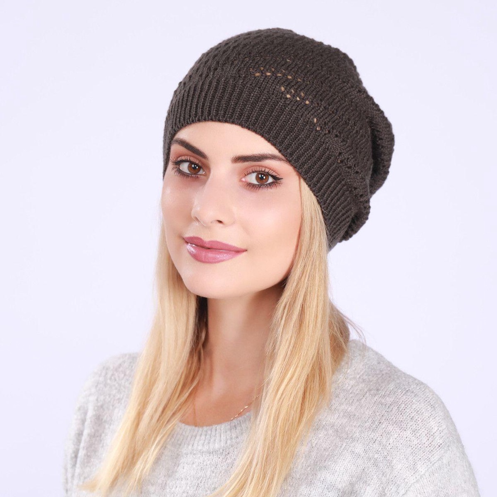 Mũ Beanie Dệt Kim Mềm Mại Thời Trang Xuân Đông Cho Nữ