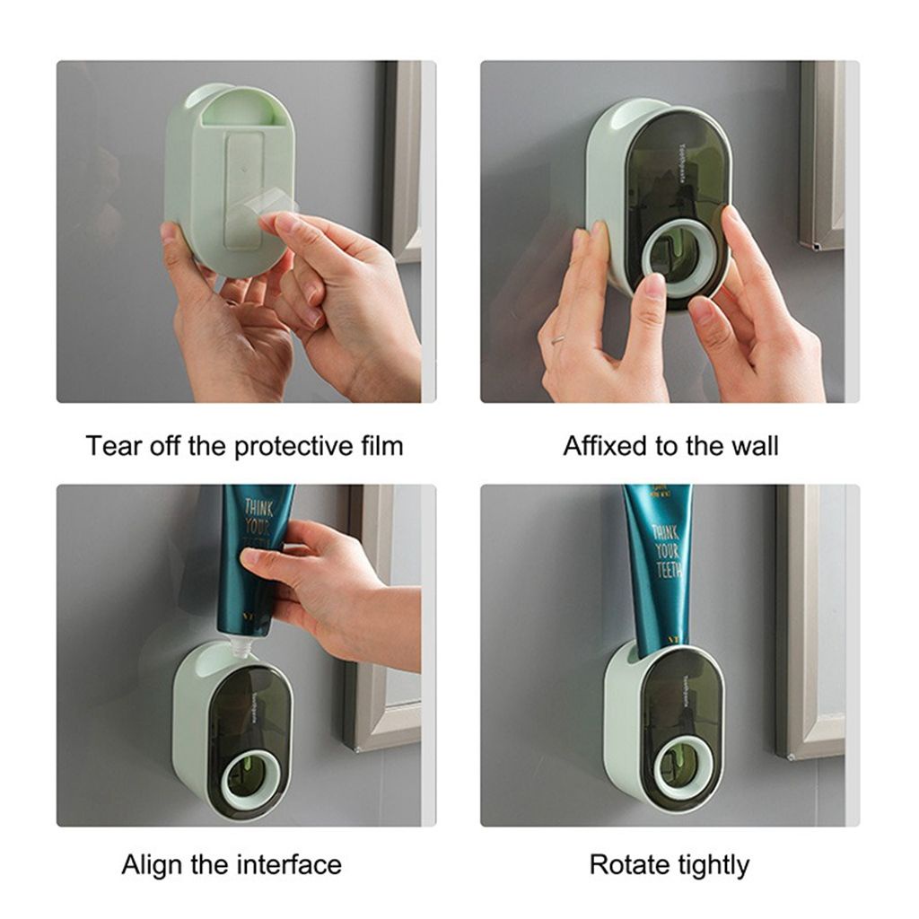 1 Dụng Cụ Nặn Kem Đánh Răng Tự Động Gắn Tường Nhiều Màu Sắc Sáng Tạo Chống Nước Cho Người Lớn / Trẻ Em