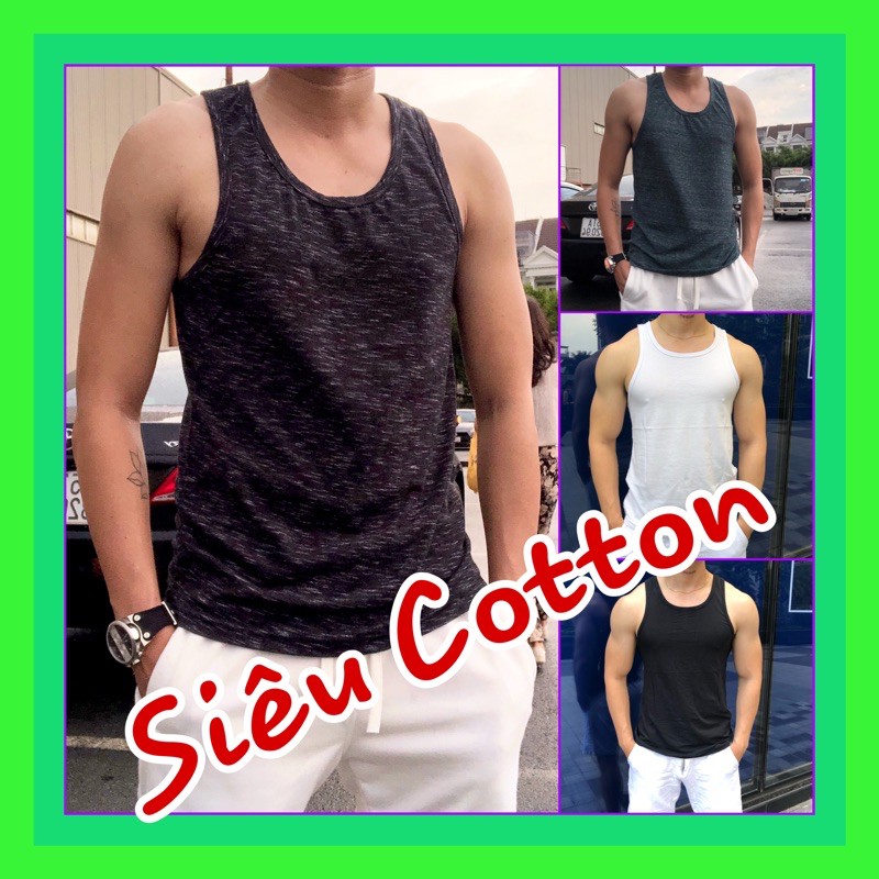 Áo Ba Lỗ Nam Áo Lá Nam Tanktop Nam Cotton 100% cực mịn và mát mẻ | BigBuy360 - bigbuy360.vn