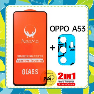 Combo kính cường lực full màn và dán bảo vệ camera cho oppo a53 , oppo a53 2020 6.5 ''