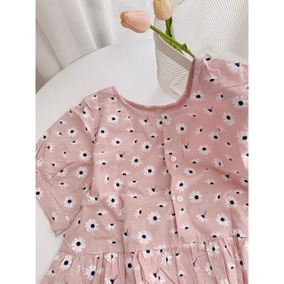 Atk138 - babydoll hoa hồng mặc 2 kiểu