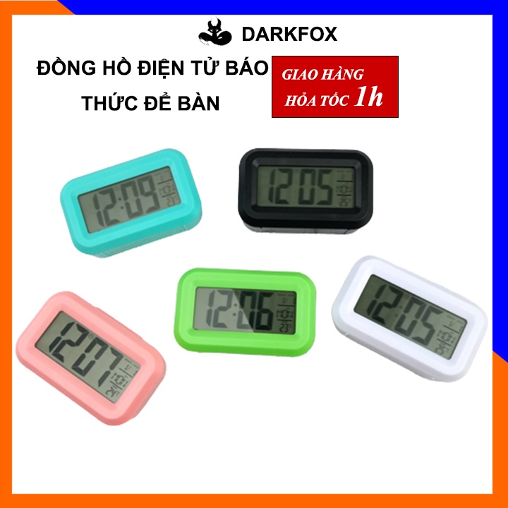Đồng hồ điện tử báo thức để bàn màn hình LED, hiển thị đa dạng ngày tháng nhiệt độ thời tiết chính xác - DHL03