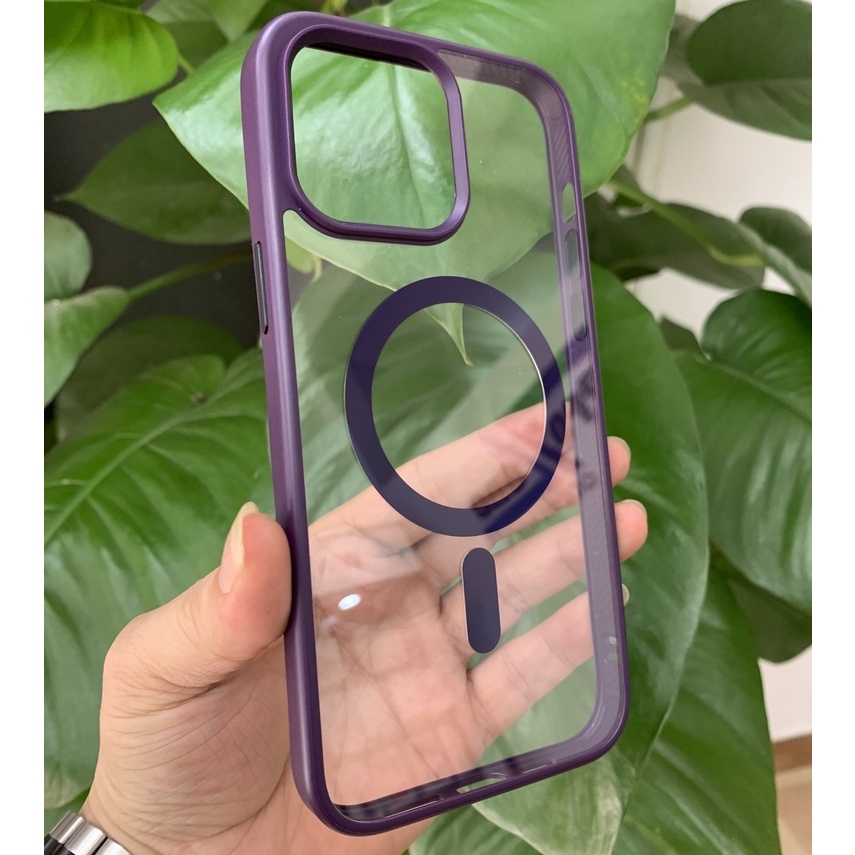 Ốp lưng trong Magsafe viền màu cho Smart IPhone 14 /Pro max / 14 Pro / 13 / 13 Pro / 13 Promax chống ố chính hãng Likgus