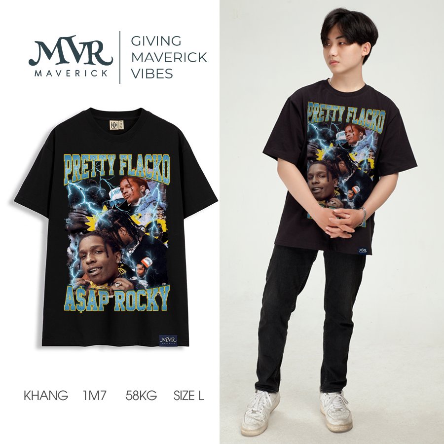 Áo thun hip hop rapper Pretty Flacko và Asap Rocky nam nữ phông unisex phong cách cực chất tay lỡ local brand MVR BB4309