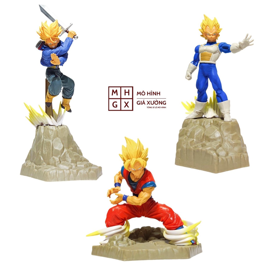 Mô hình Dragon Ball Bộ 3 Nhân Vật Songoku - Vegata - Trunks Cao 17-29 cm -  mô hình figure 7 viên ngọc rồng  giá xưởng