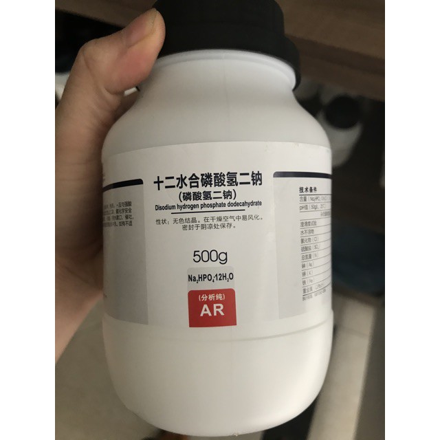Hóa chất Sodium phosphate dibasic 10039-32-4 Na2HPO4·12H2O chai 500g natri hydro photphat Xilong