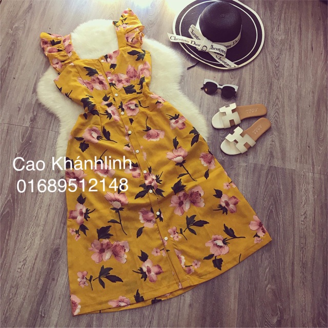 Váy maxi hoa- hàng xuất cực đẹp- ảnh sàn shop chụp