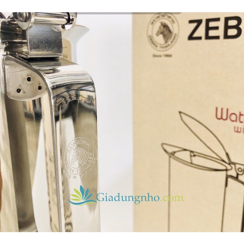 Ca đựng nước inox 304 Zebra Thái Lan 1.9 lít có nắp