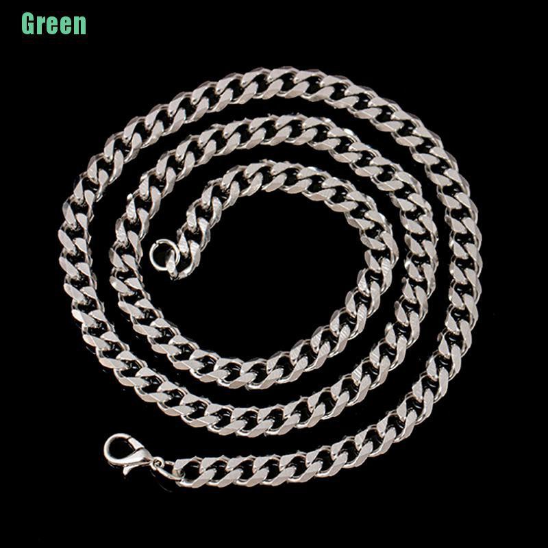 ✪Ting Size 4-6mm Men's Necklace Stainless Steel Cuban Link Chain Hip Hop Jewelry Gift