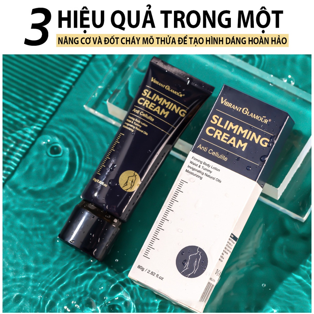 VIBRANT GLAMOUR Kem Tan Mỡ Giảm Mỡ Bụng Giảm Béo Toàn Thân Nhanh Chóng Hiệu Quả 80g Slimming Cream Fit