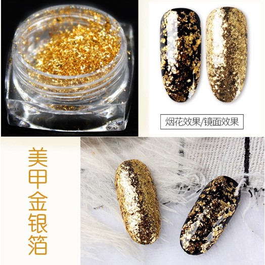 Nhũ khổng tước trang trí móng lẻ màu