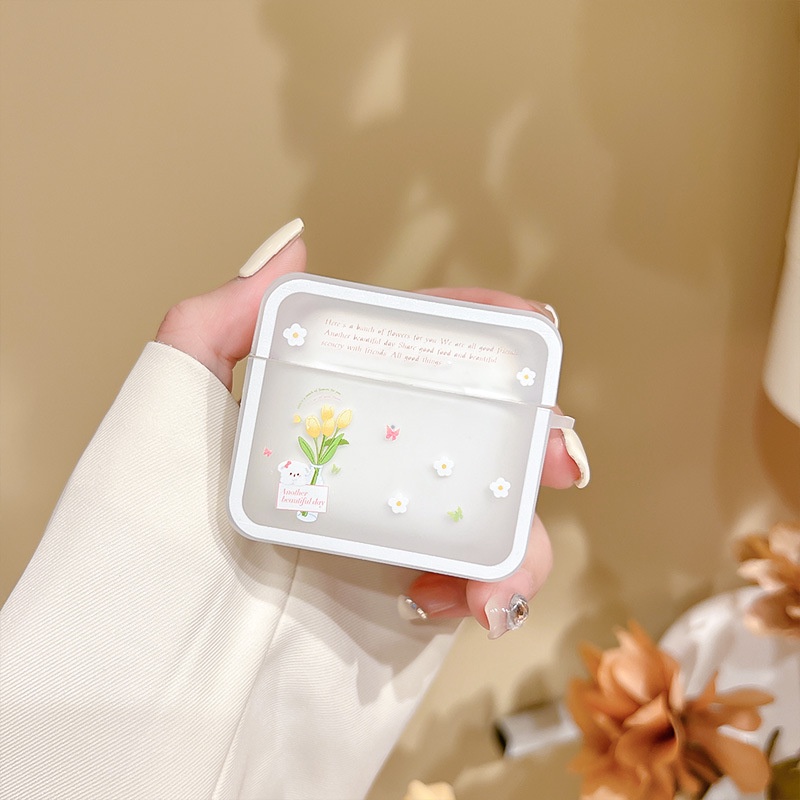 Vỏ Bảo Vệ Hộp Sạc Tai Nghe airpods Pro 2 / 3 Bằng Silicon Hình Vuông Thời Trang Ốp