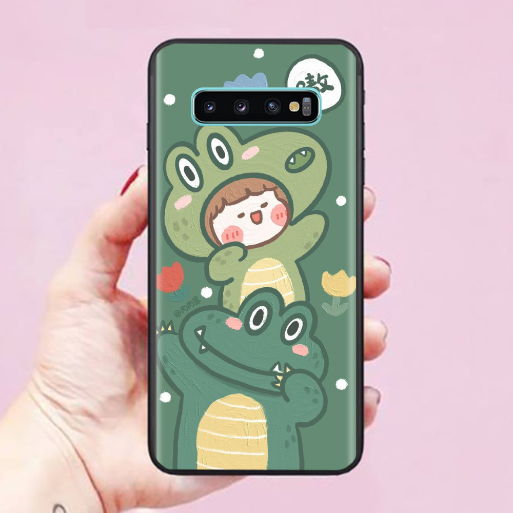Ốp lưng Samsung Galaxy S10 Plus / S10 / S9 Plus / S9 / S8 Plus / S8 / S7 Edge hình RORO JUMP CUTE 05