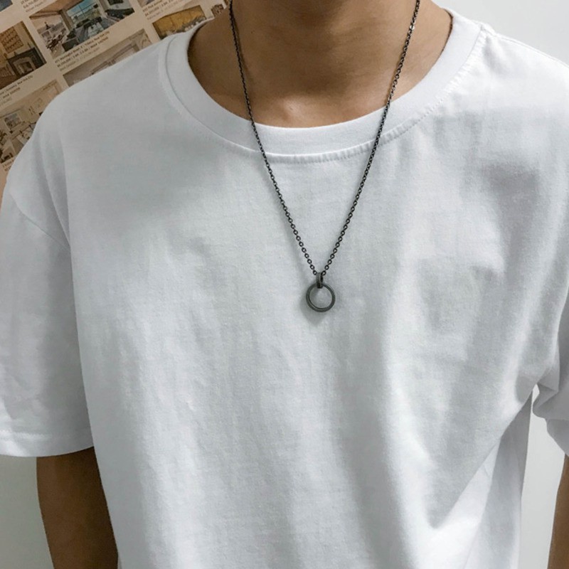 Dây Chuyền Mặt Nhẫn Phong Cách Harajuku Độc Đáo Cá Tính