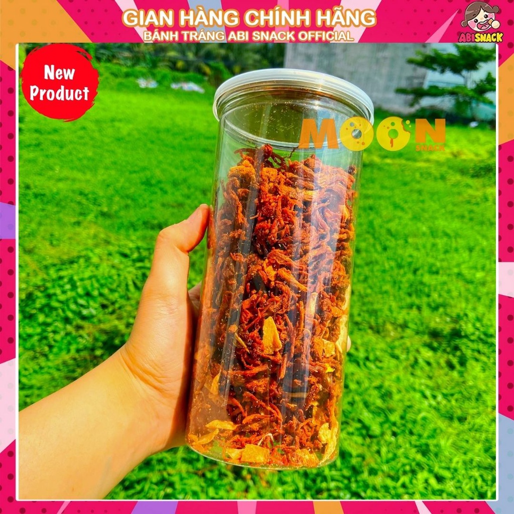 300g Khô Heo Sấy Tỏi thơm ngon chất lượng đóng lon pet an toàn vệ sinh thực phẩm